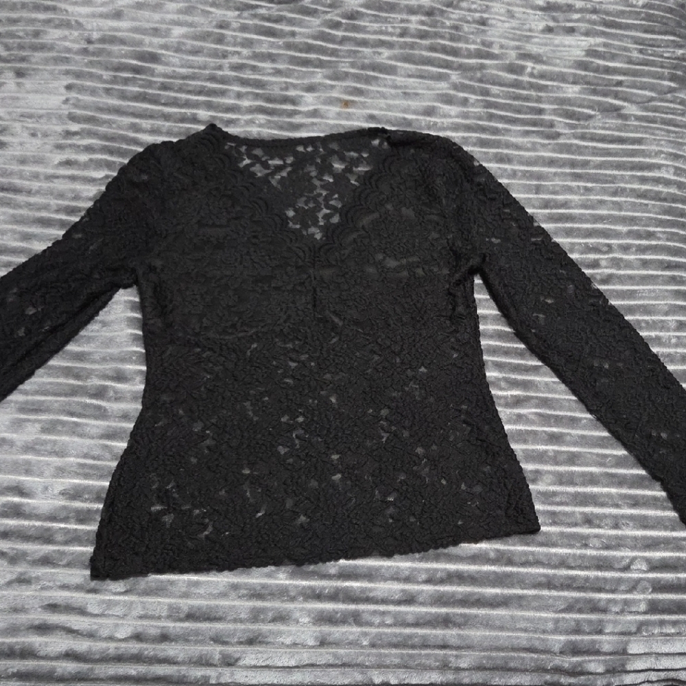 Black Fitted Asymmetrical Blouse
